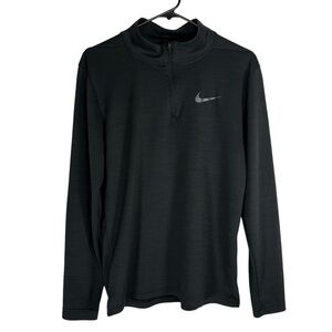 Nike Dri Fit Men's Small Black Quarter Zip Lightweight Pullover Sweater